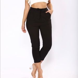 ‼️Work It Waist Tie Pants-Black‼️